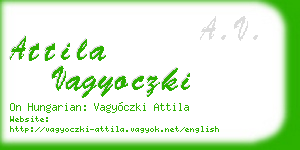 attila vagyoczki business card
